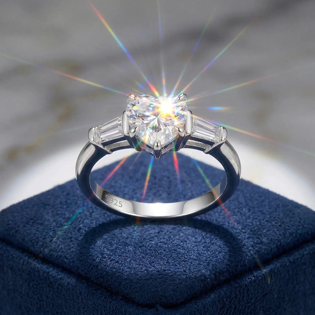 Classic Heart Shape Moissanite Ring — product image 2
