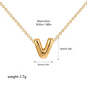 3D Bubble Initial A-Z Mini Necklace Gold Plated Jewelry Gift