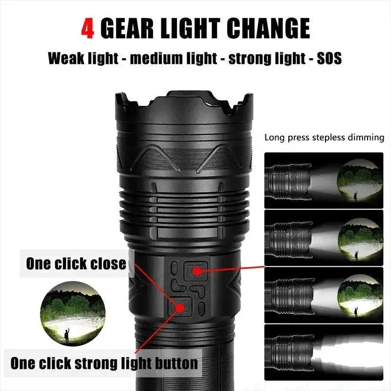 LED Camping Flashlight Long Range Beam For Adventures