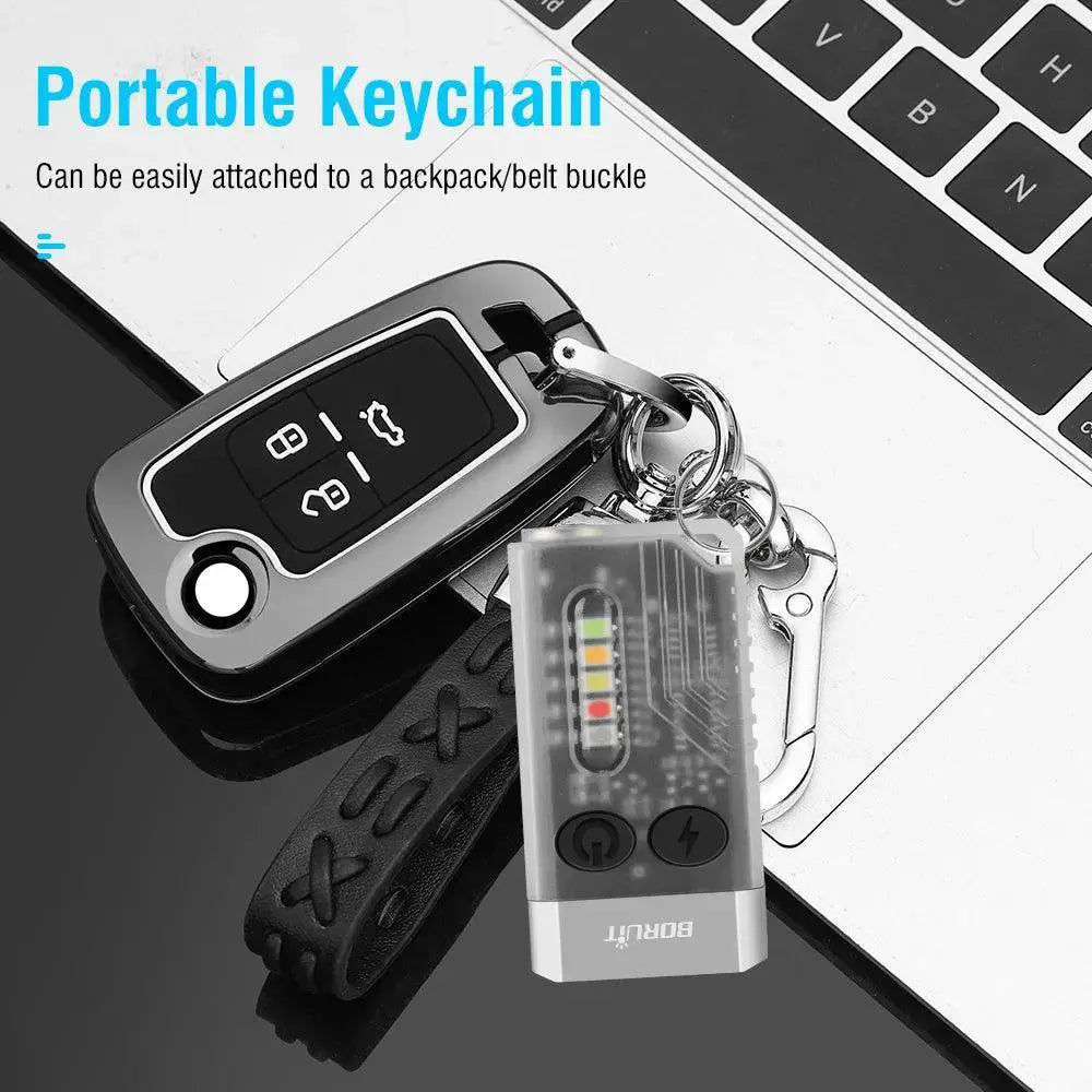 Illuminate Your Path Compact USB Keychain Flashlight