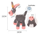 Donkey Corduroy Chew Toy Interactive Squeaky Fun for Dogs