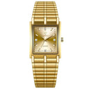 Square Stainless Steel Quartz Watch Stylish Water Resistant