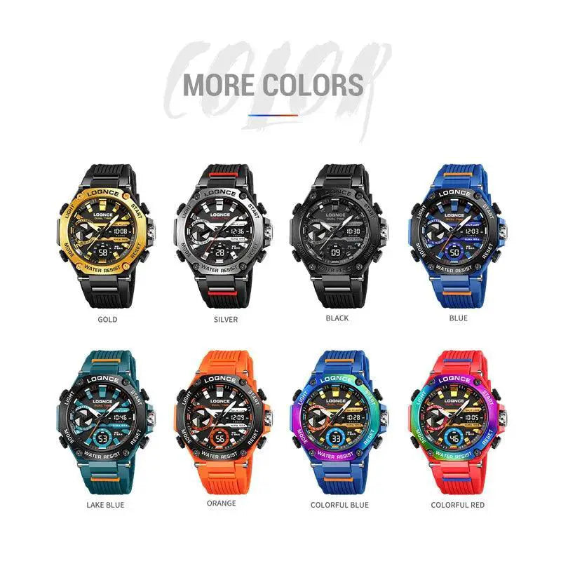 LOQNCE Mens Sports Watch Elegant Dual Movement Timepiece