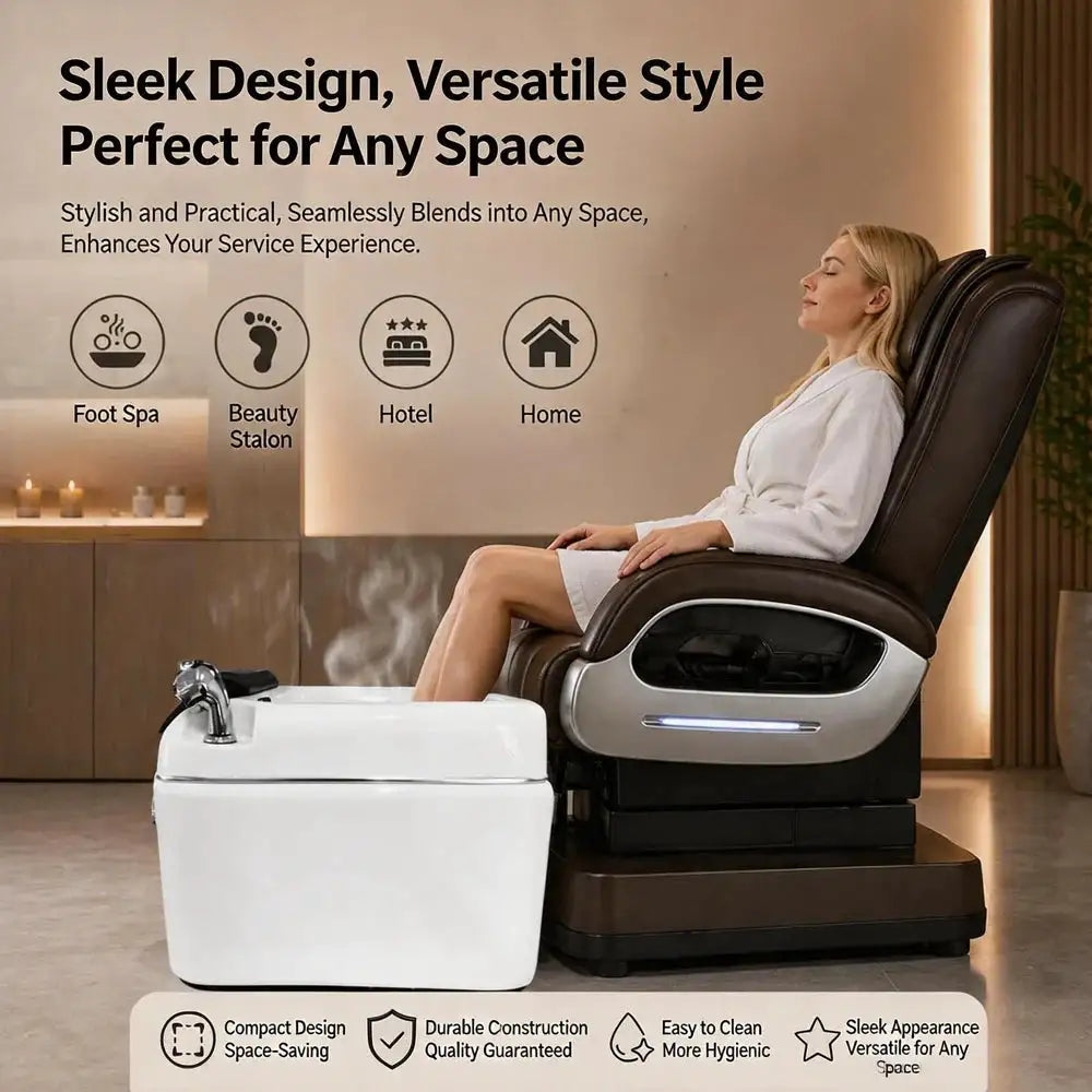 Beauty Salon Spa Foot Basin with Constant Temperature Heating Surging Massage Pump And 7 Colors Lights & Foot Pad