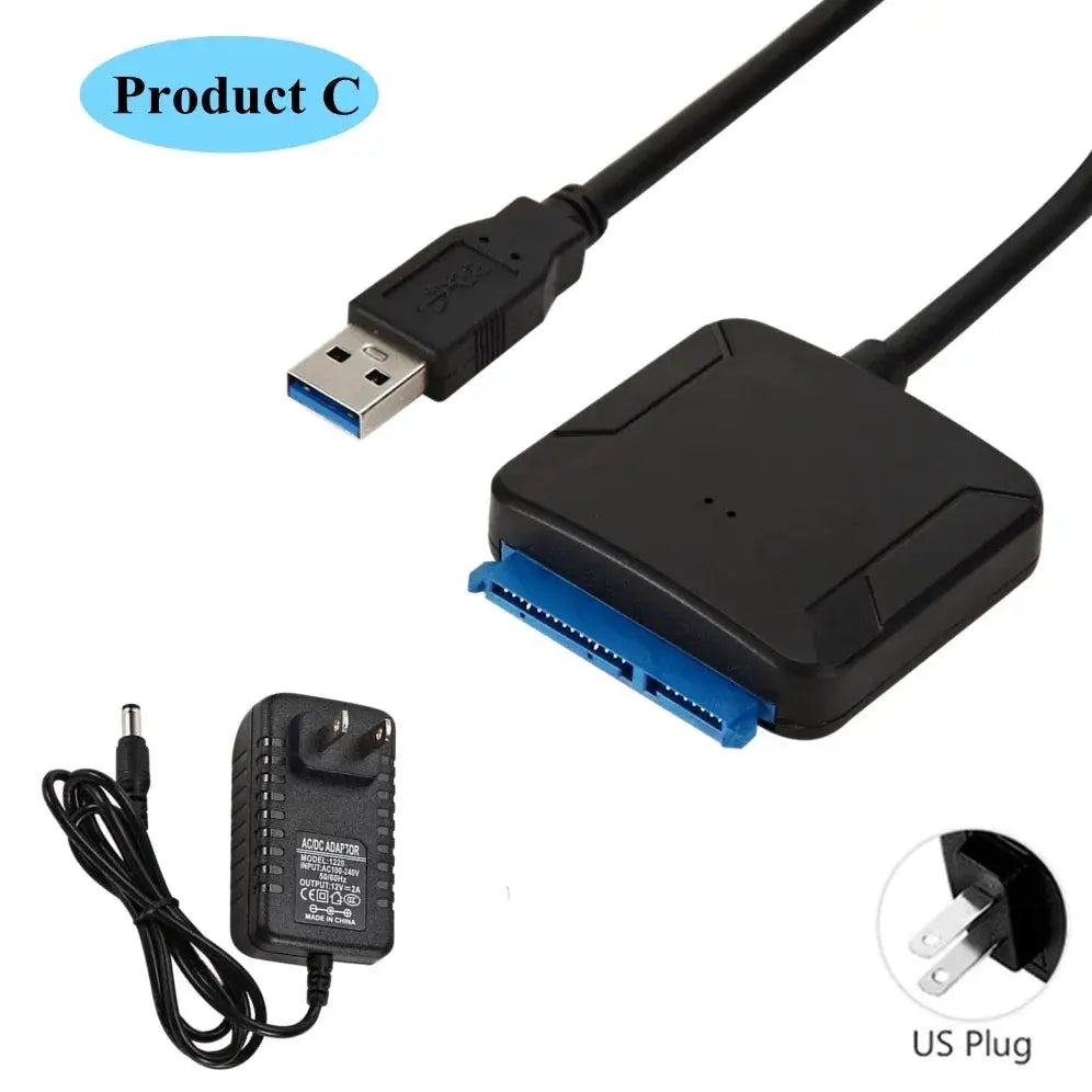 USB 3.0 To SATA Adapter Cable For 3.5 And 2.5 SSD HDD