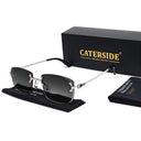 Stylish UV400 Rimless Square Sunglasses for Men and Women