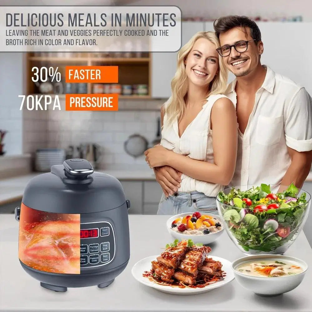 Electric Rice Cooker With 10 Cooking Functions Compact 3 Cup