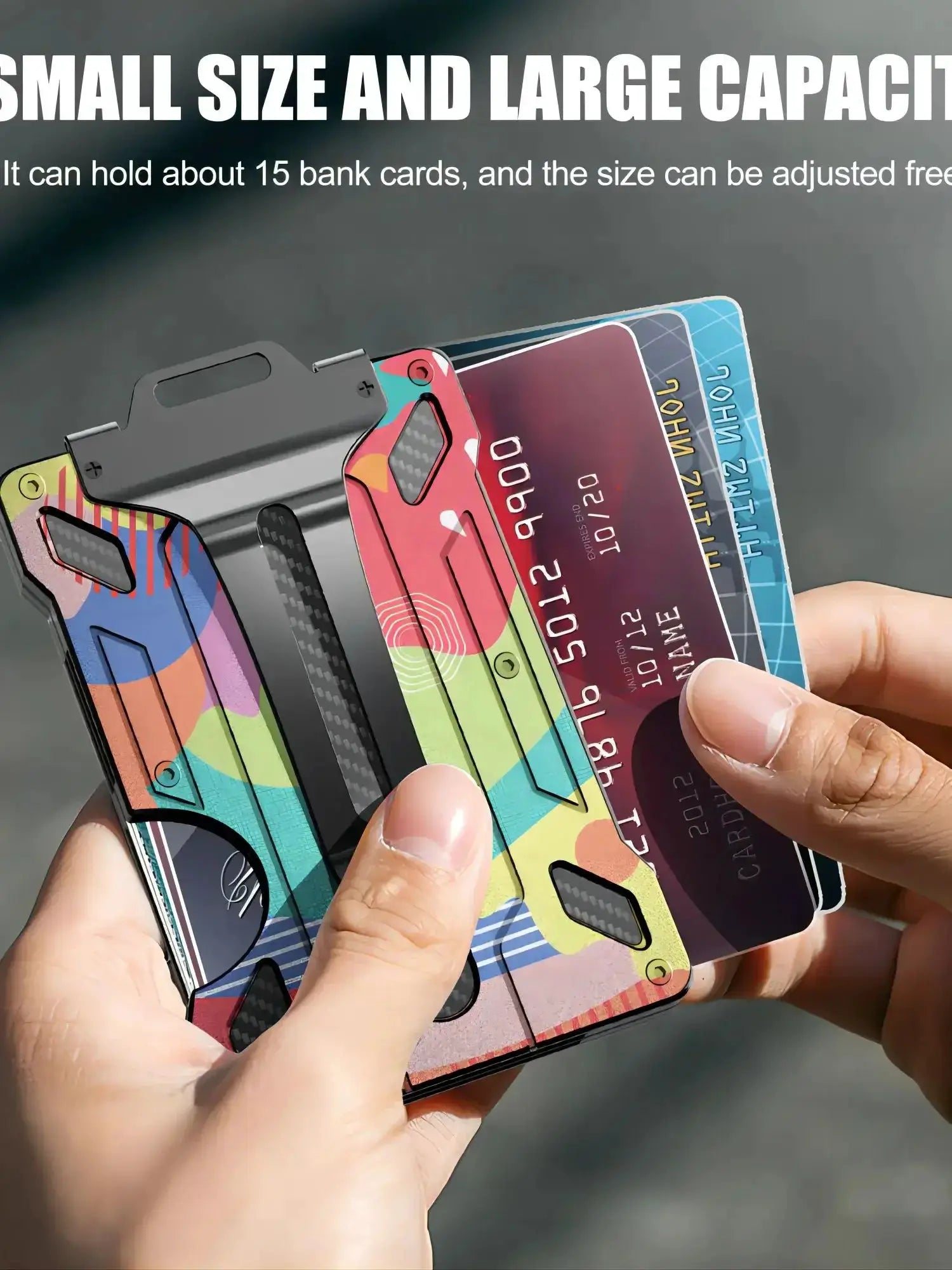 Minimalist Aluminum Money Clip Wallet For Men RFID Blocking