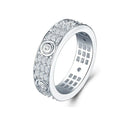 Sterling Silver Sterling Silver Moissanite Ring