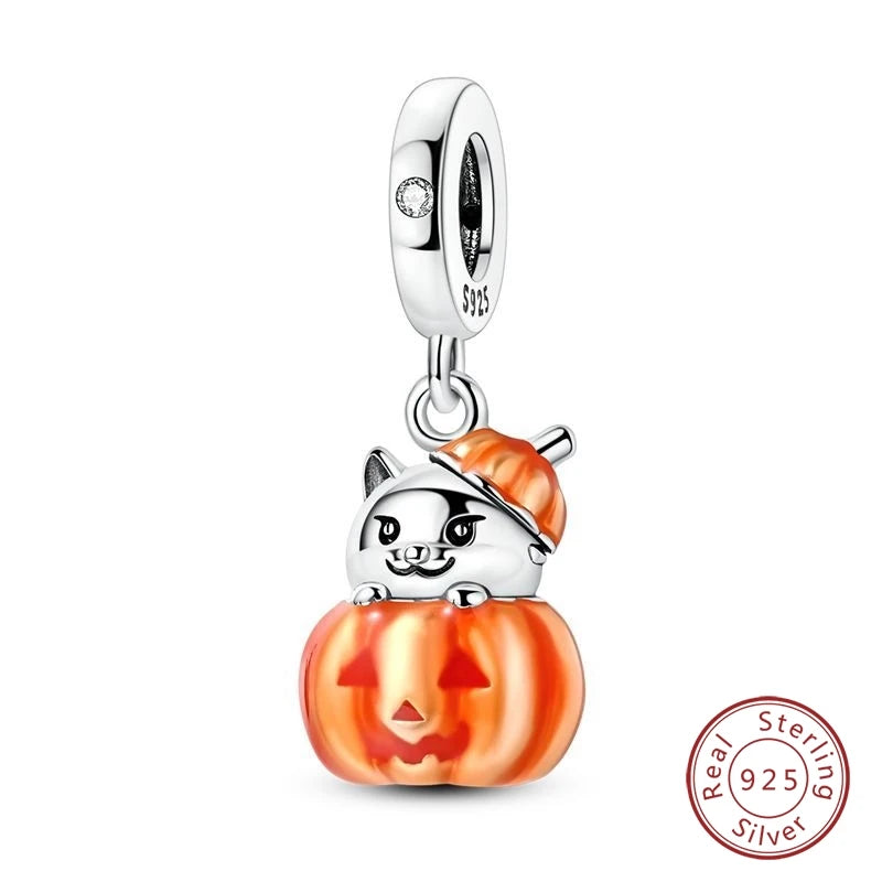 Halloween Charm Sterling Silver Luminous