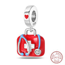 Red Series Charm Beads Sterling