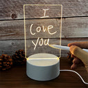 Acrylic Led Night Light - Erasable Message Board