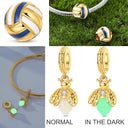 Golden Charm Bead Sterling Silver