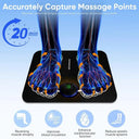 EMS Foot Massager LCD Display 8 Modes 19 Intensities Foot Massagers for Pain Relief Improve Circulation Relax Foot Feet Massager