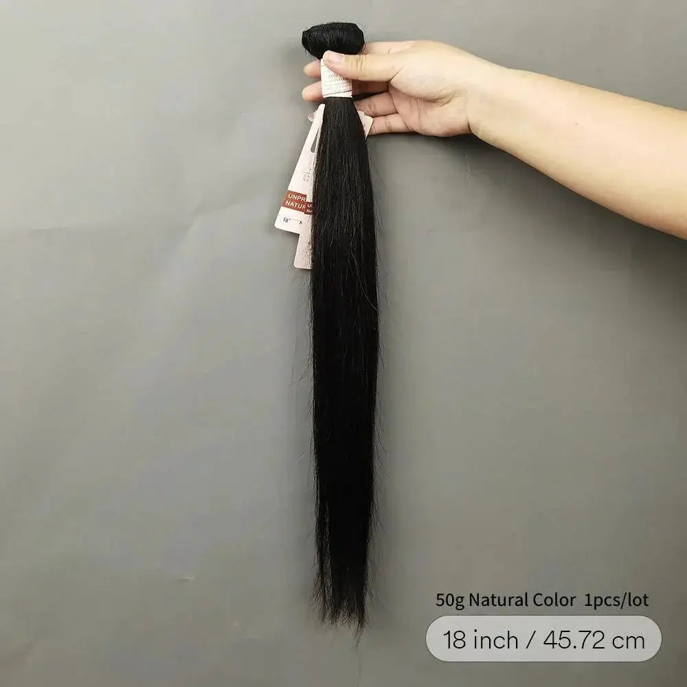 Straight Human Hair Bundles 26 28 30 Inches Brazilian Weave