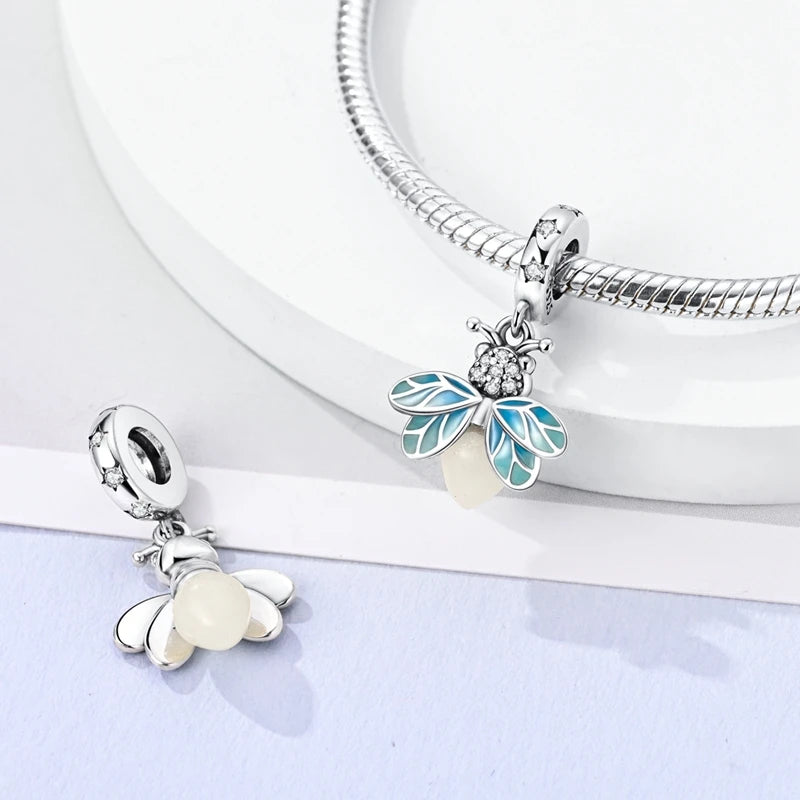 Sterling Silver Charm Bead Firefly