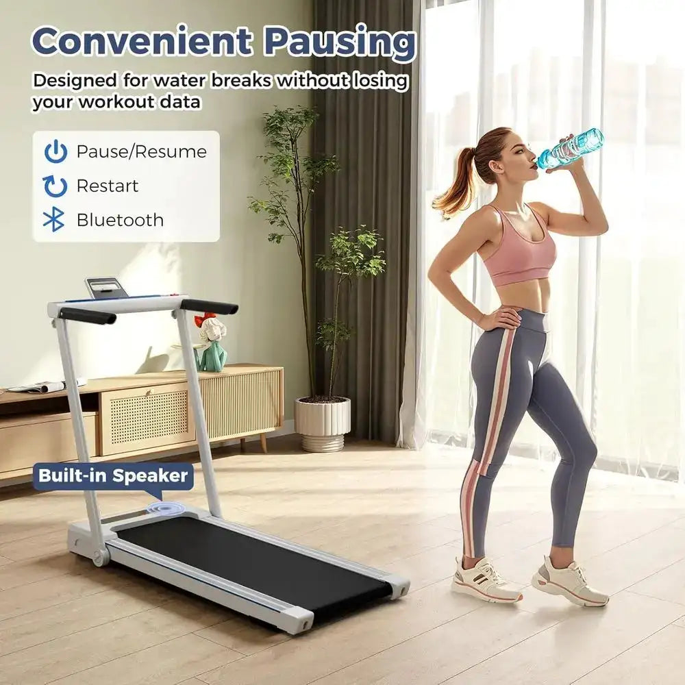 3-in-1 Folding Treadmill with Detachable Desk, Remote, 12 Programs, 2.5 HP Under-Desk Walking Pad for Home or Office Workouts