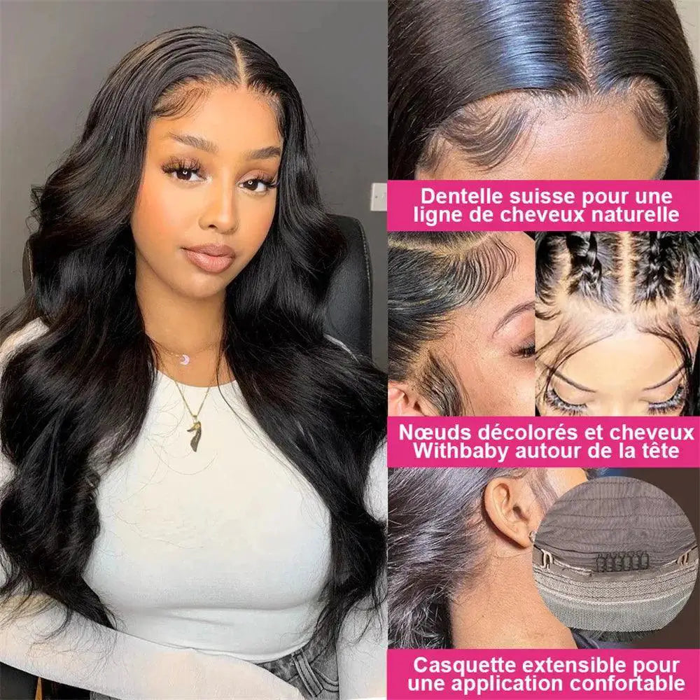 30 Inch 180 Density Body Wave Lace Front Wig Brazilian Remy