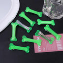 Vivid Dog Bone Hair Clips Elegant White Hair Accessories