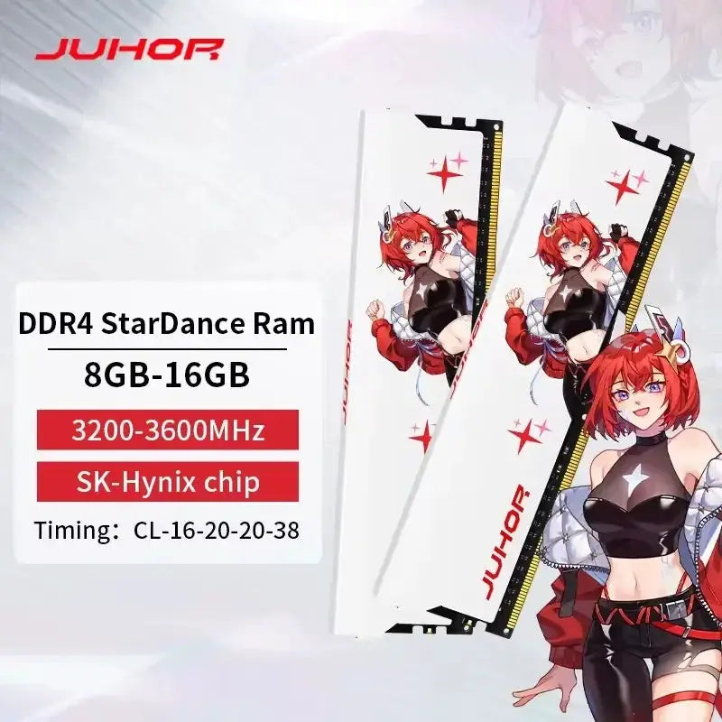 JUHOR DDR4 Gaming RAM 8GB 16GB 3200MHz 3600MHz For PCs