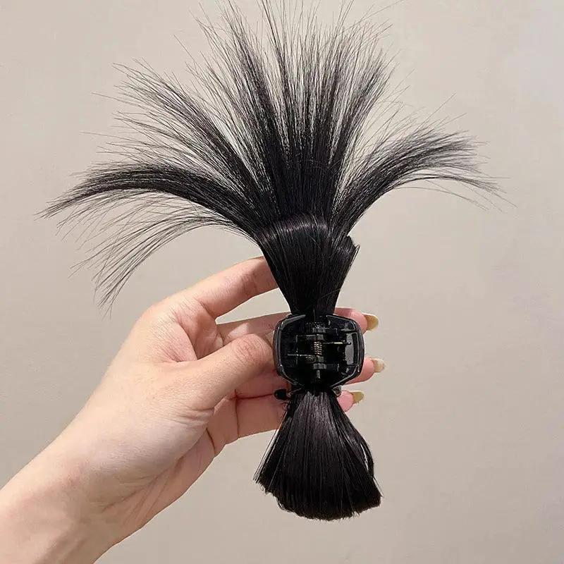 Half Tie Feather Crab Clip for High Ponytail Accessory