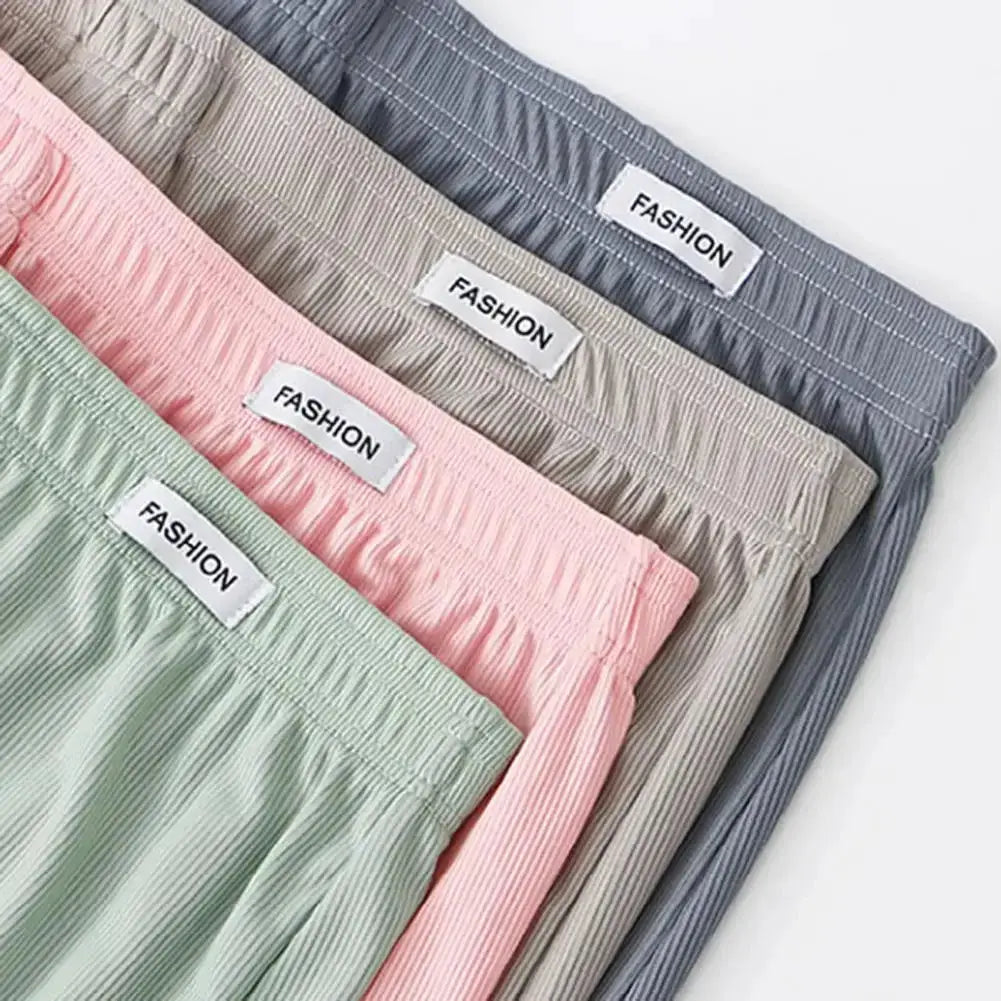 Men Boxer Briefs Underwear Elastic Waist Mid Rise Shorts