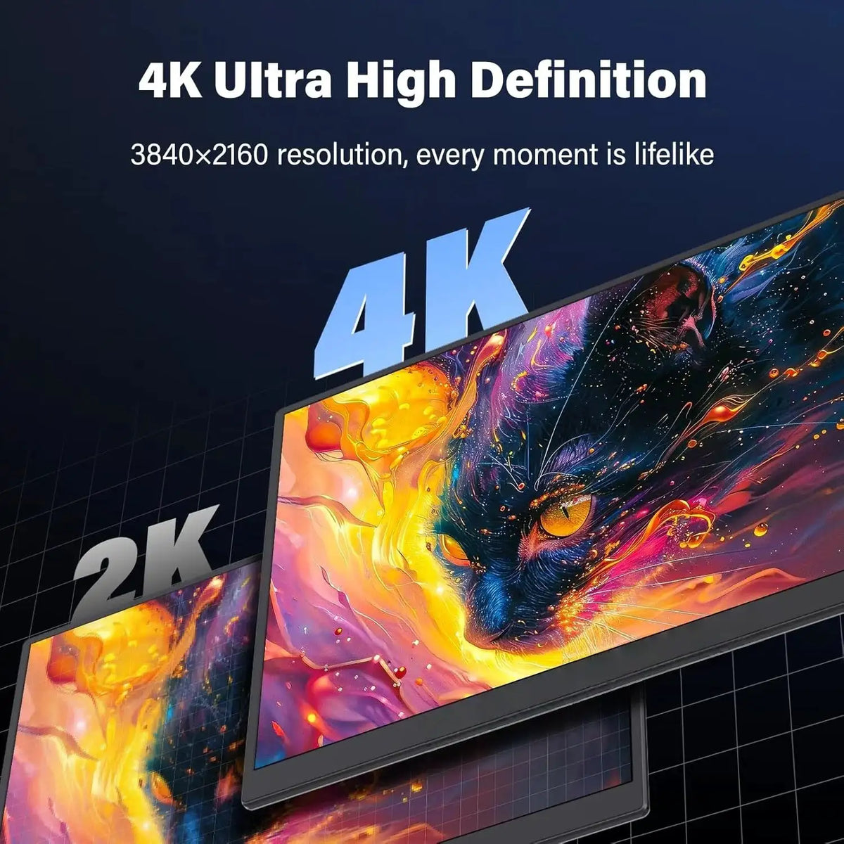 UPERFECT Touch Portable Monitor 15.7'4K UHD 3840x2160 350Nits HDR Travel Display Second Screen For Laptop Mac PC Xbox PS5 Switch