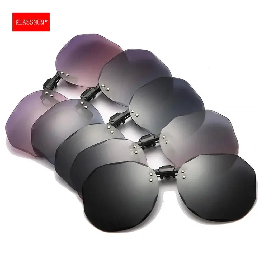 Trendy Women's Clip-On Polarized Sunglasses UV Protection