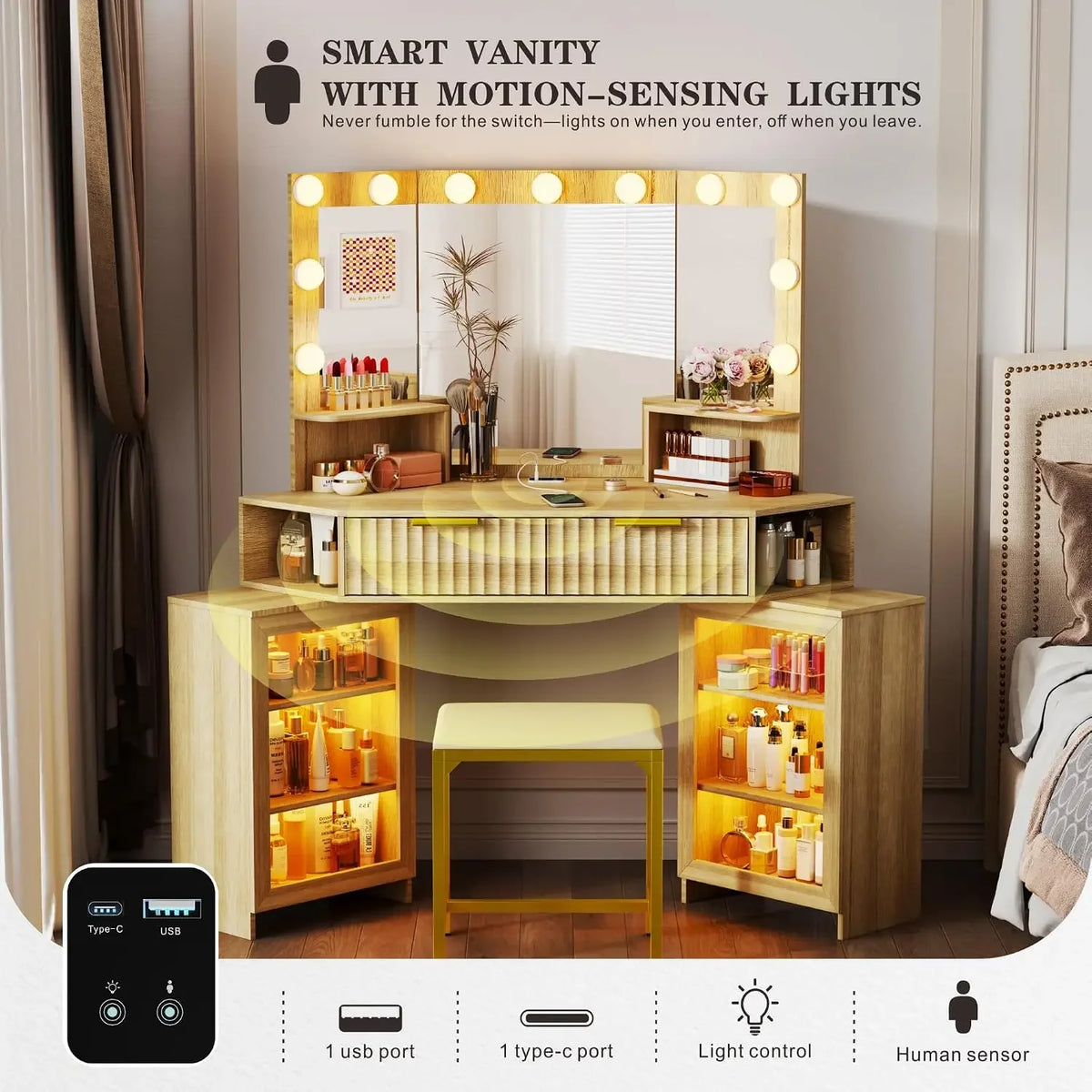 Corner LED Desk