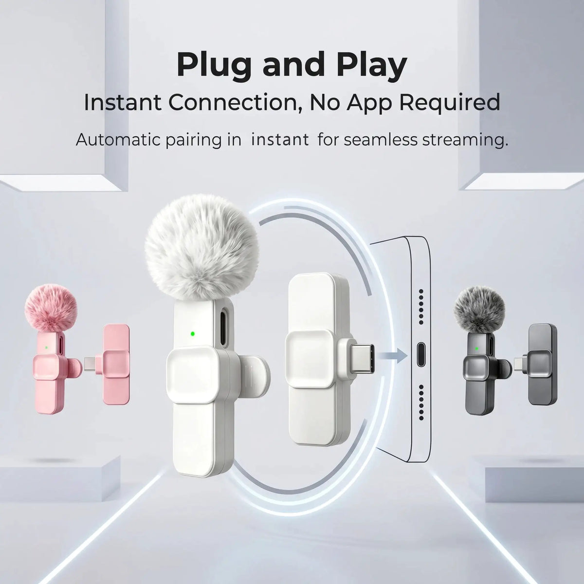 Wireless Lavalier Mic - Advanced Noise Reduction — product view 3