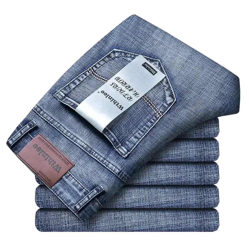 Fashion Classic Blue Black Denim Jeans For Men Everyday Wear