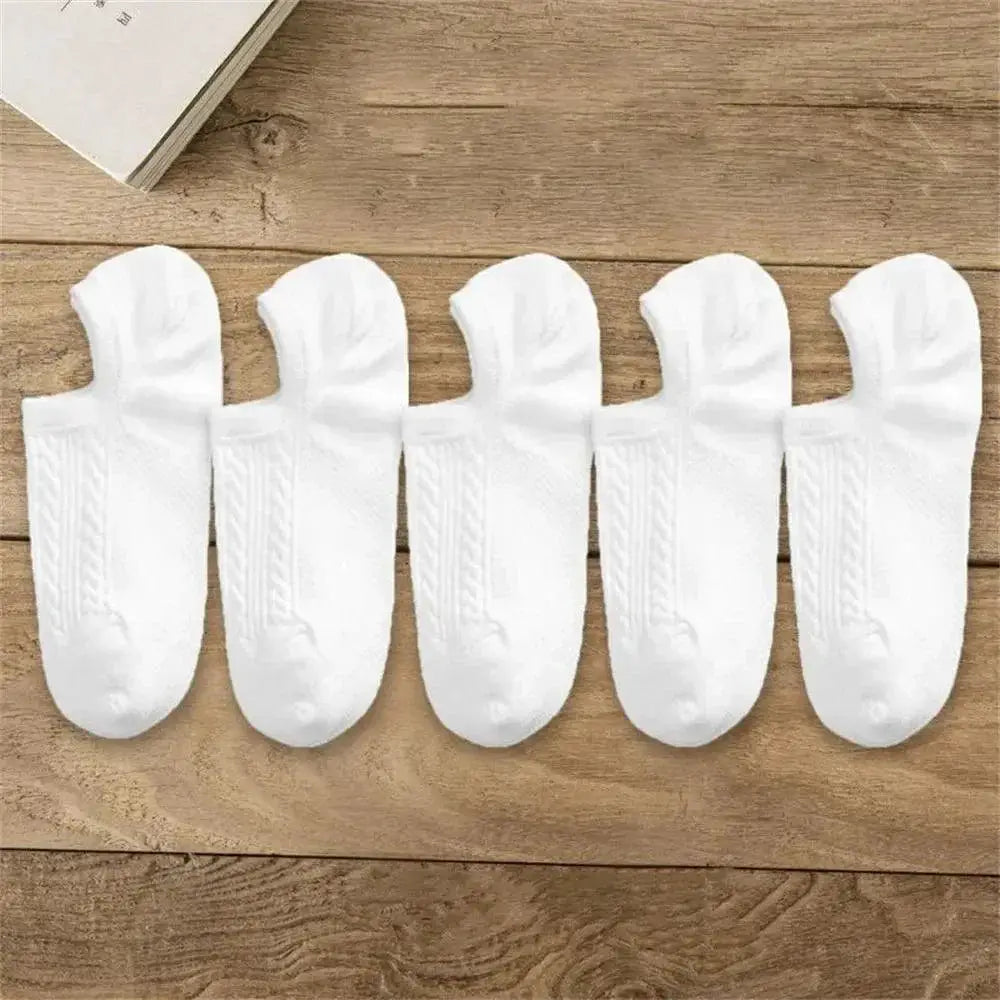 Mens Summer Ready Cotton Invisible Boat Socks 10 Pairs