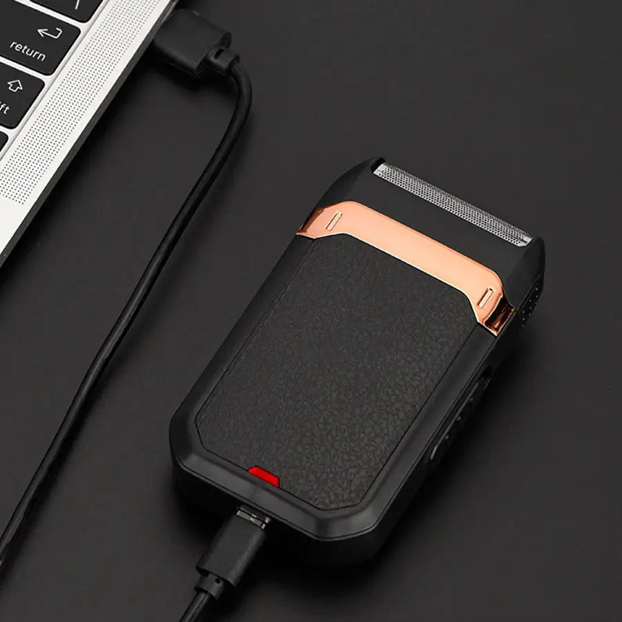 Stainless steel electric shaver, USB rechargeable reciprocating shaver, portable men's shaving device
