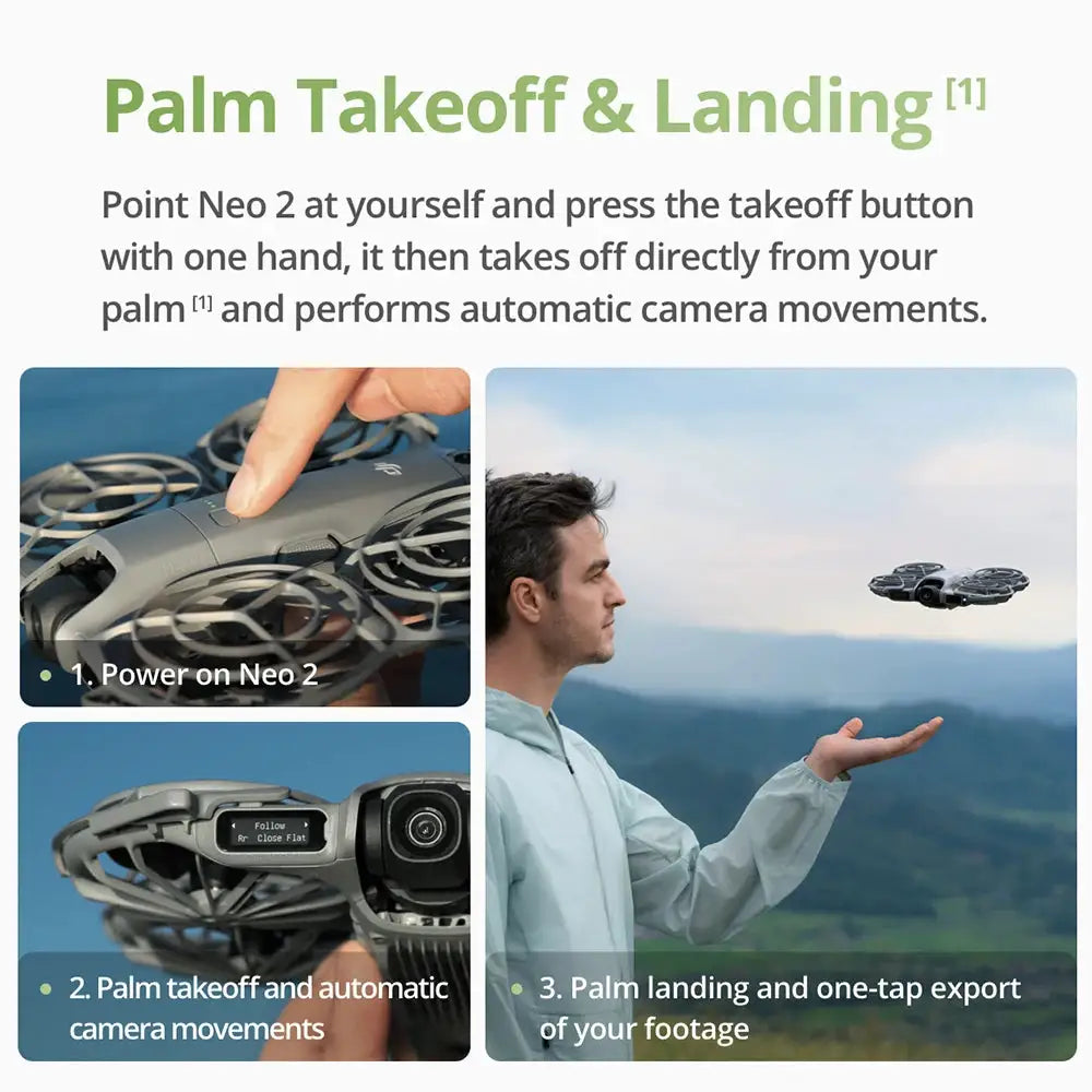 DJI Neo 2 Drones with a Camera - 151g Lightweight UAV, Drone 4K Professional 100FPS Camera, Palm Takeoff & Gesture Control, ActiveTrack for Cycling, Omnidirectional Obstacle Avoidance