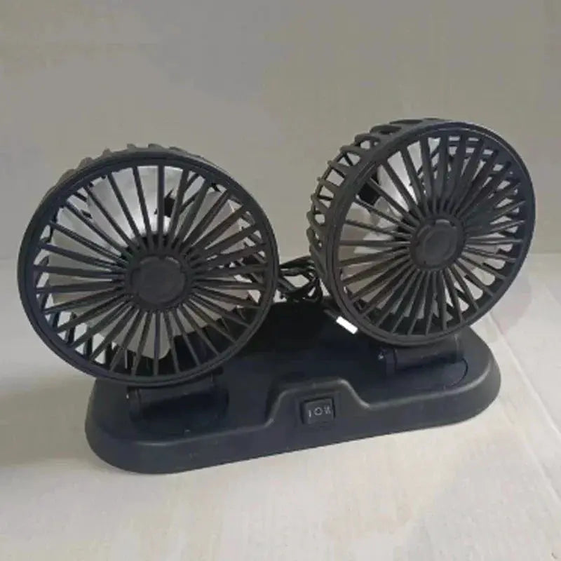 Dual Head USB Car Fan Adjustable Cooling - OurLum.com