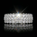 Moissanite Ring in Sterling Silver Wave EEFBA