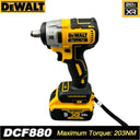 DCF880 Cordless Impact Wrench 203Nm 20V Electric Tool