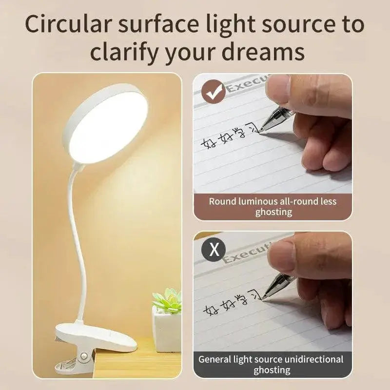 Rechargeable LED Desk Lamp With Clip Brighten Your Space