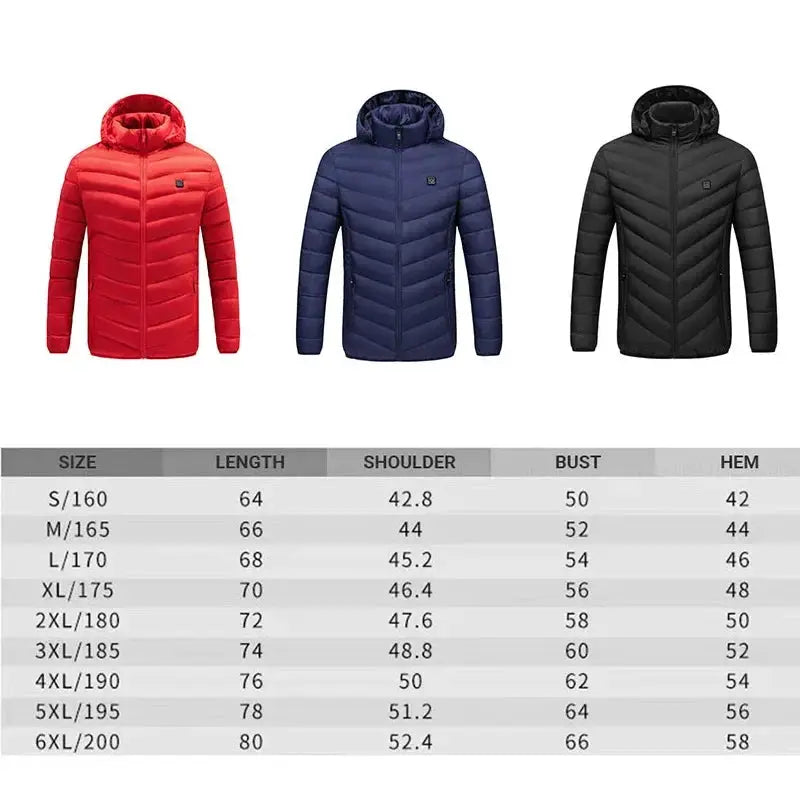 21 Areas Heated Jacket For Men Waterproof Heating Coat