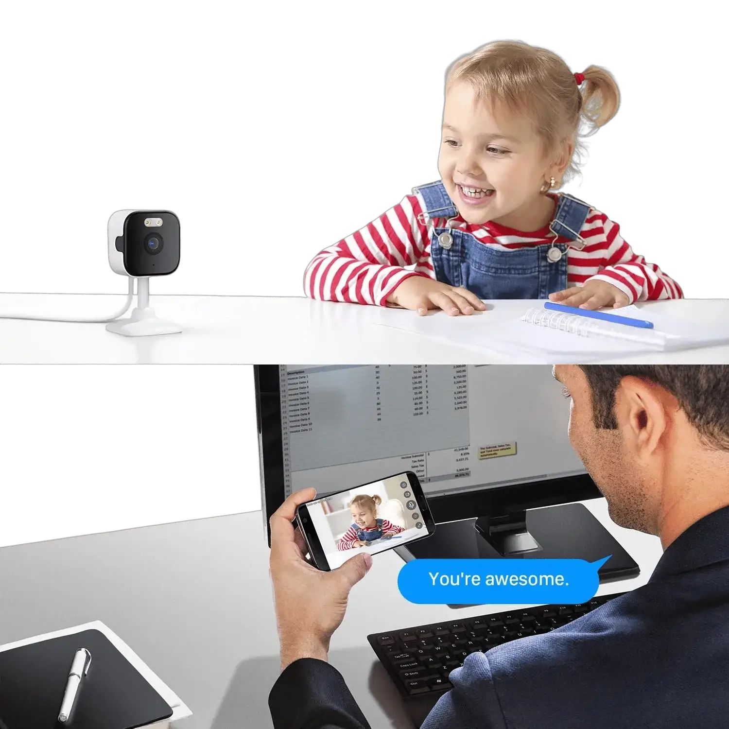 BESDER 5MP Mini Cube Camera - AI Human Detection and Two - Way Audio - stepyours.com