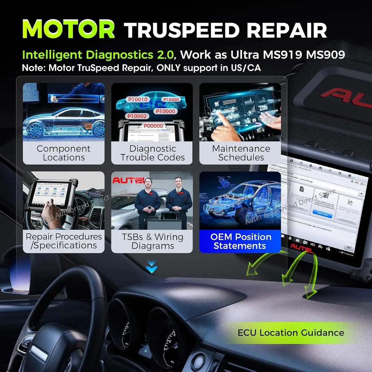 Autel MaxiSYS Elite II PRO TOP Diagnostic Tools J2534 ECU Programming Coding, Automotive Scanner Motor TruSpeed, 2 Years Update