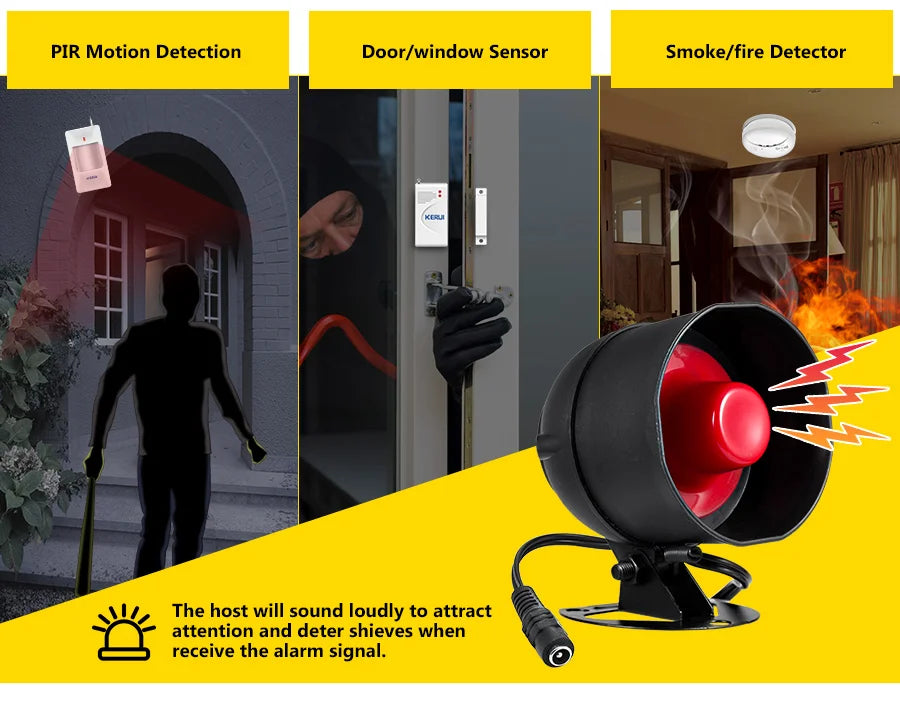 KERUI Speaker Alarm System Kit Siren Tuya Home Security Alarm — product view 6
