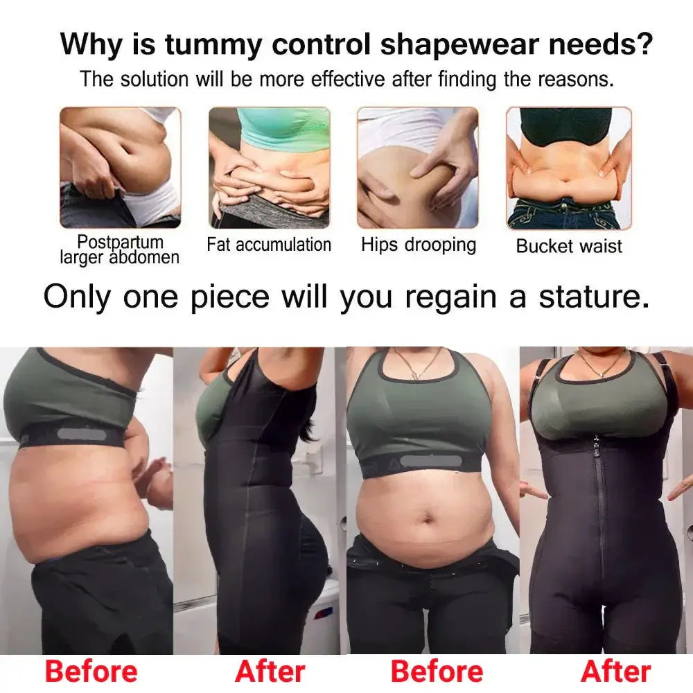 Detachable Straps Full Body Shaper For Tummy Slimming