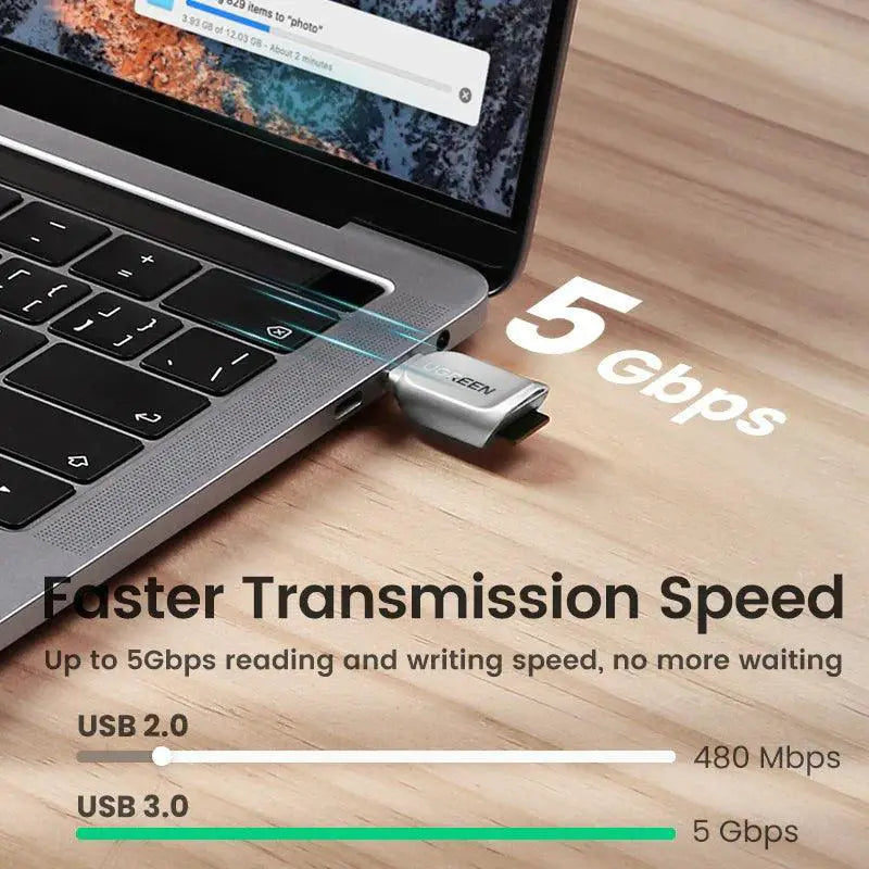 USB-C Micro SD Card Reader Ultra Fast Data Transfer