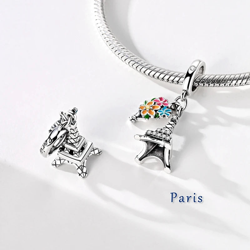 Sterling Silver Charm Paris Eiffel