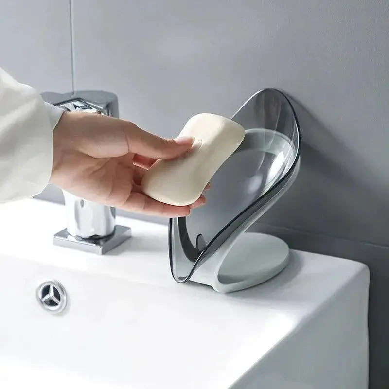 Leaf Design Soap Holder With Drainage Bathroom Accessory