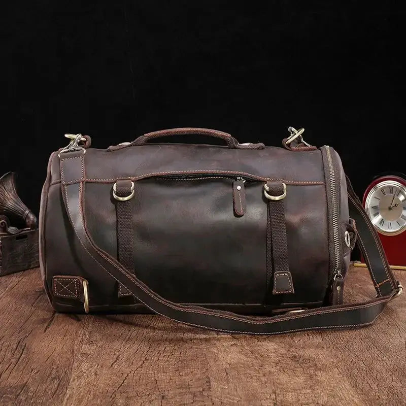 Luufan Leather Backpack For Men Vintage Style Unique Design