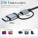 USB C Hub USB Splitter 8 in 2 USB Extender with 4 Ports