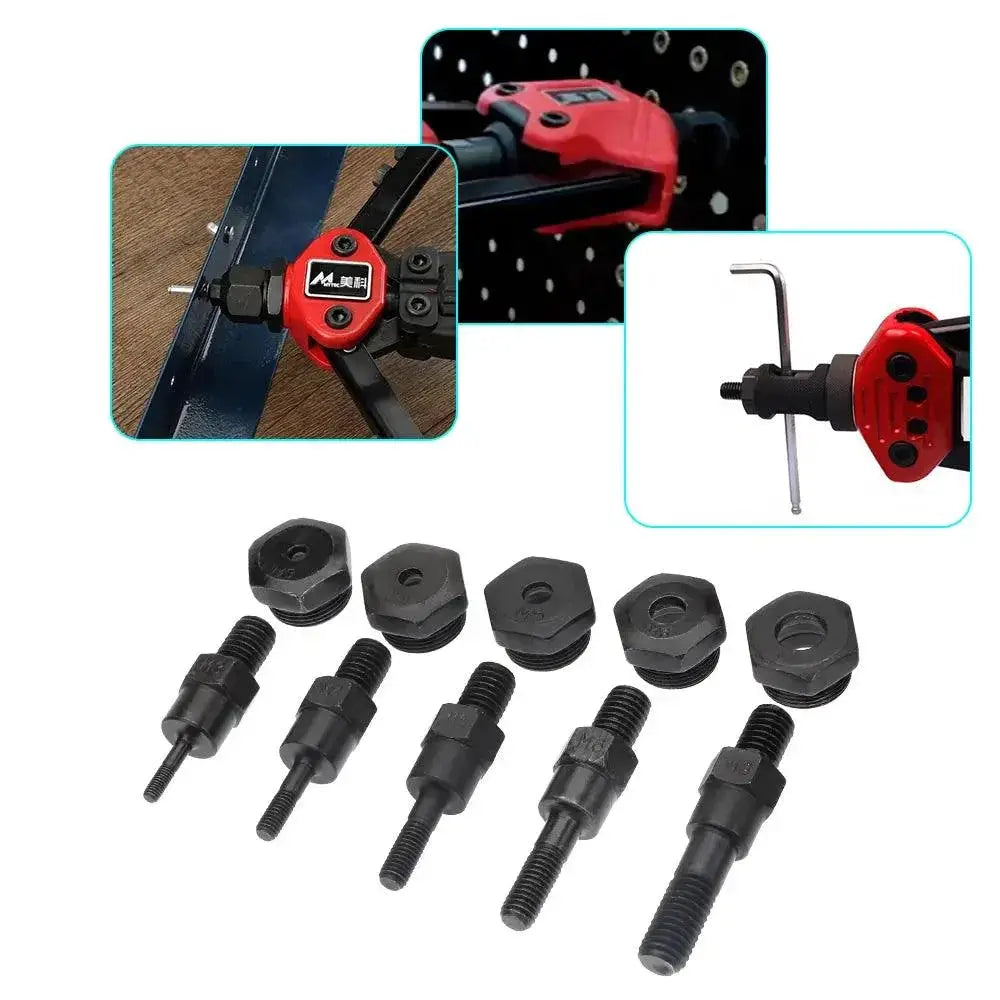 Rivet Nut Tool Kit Manual Double Insert Riveter Gun DIY