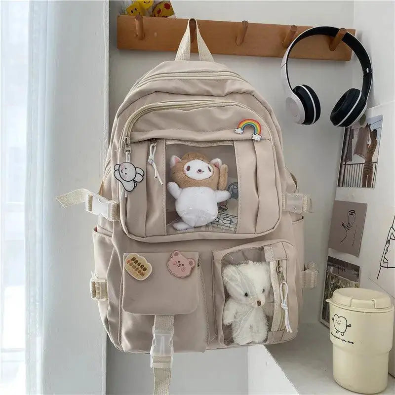 Nylon Backpack For Women Sweet Cute Classic Casual Bag